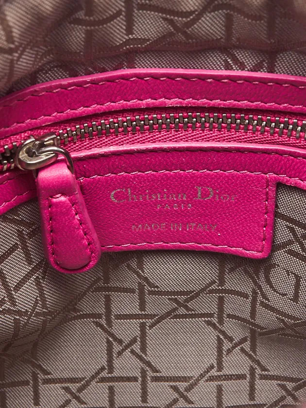 Lambskin Cannage Medium Lady Dior Pink