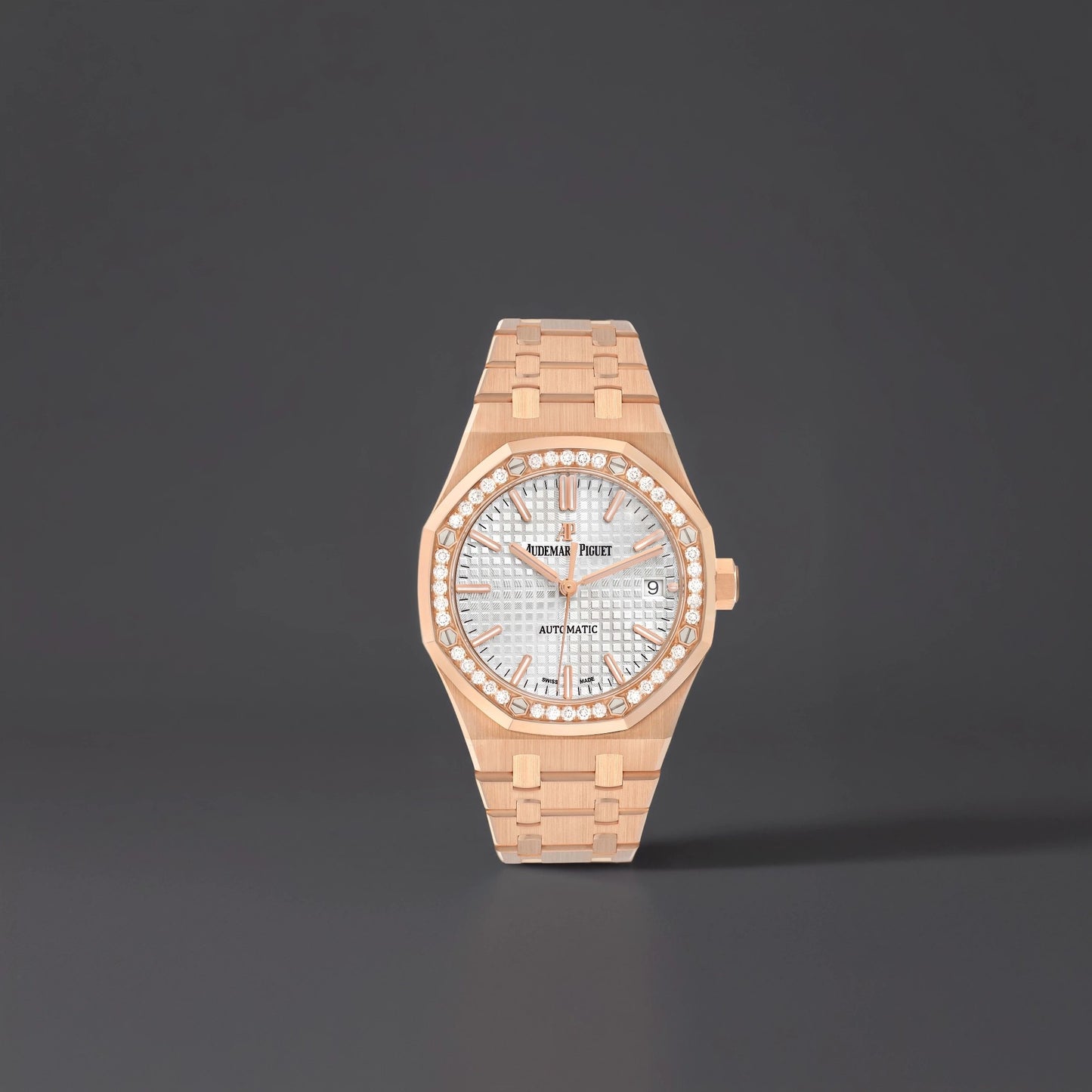 Audemars Piguet Royal Oak Rose Gold Silver Dial Watch
