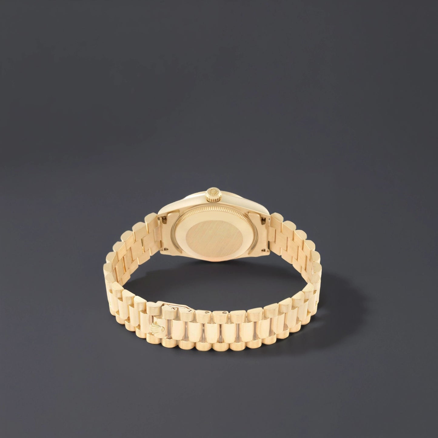 Rolex President Midsize 31 Yellow Gold Diamond Dial Ladies Watch