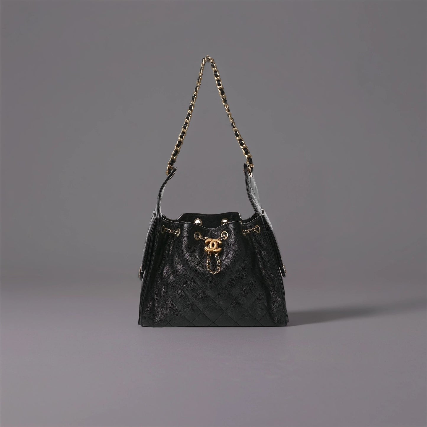 Caviar Quilted Small Chanel 25 Handbag Black
