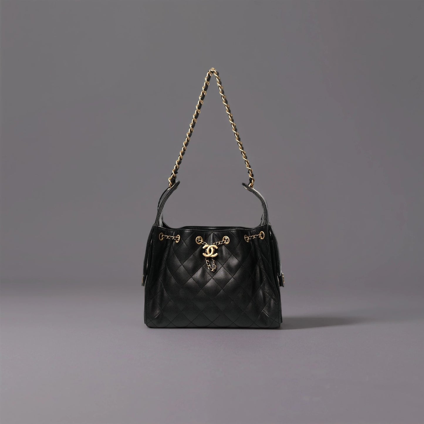 Caviar Quilted Small Chanel 25 Handbag Black