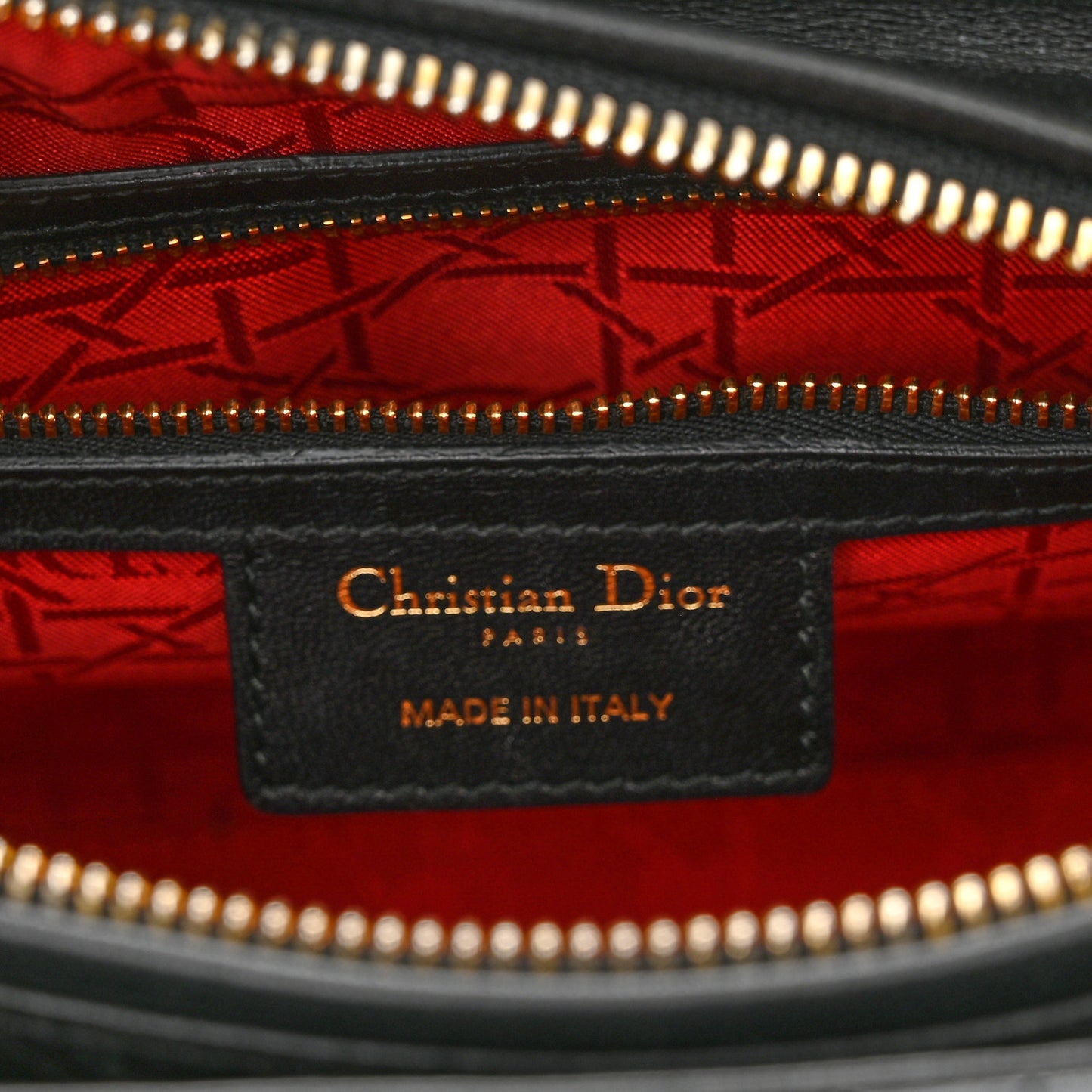 Lambskin Cannage Medium Lady Dior Black