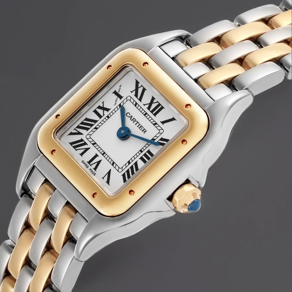 Cartier Panthere Steel Yellow Gold 2 Row Ladies Watch
