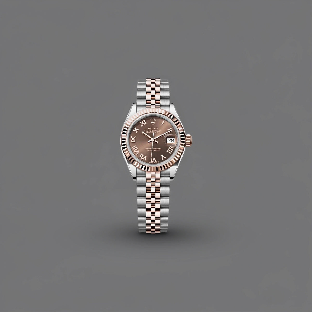 Rolex Datejust 28 Midsize Steel Rose Gold Brown Dial Ladies
