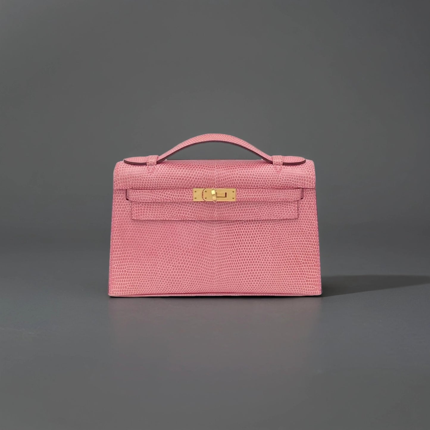 Kelly Pochette Lizard 5P Pink