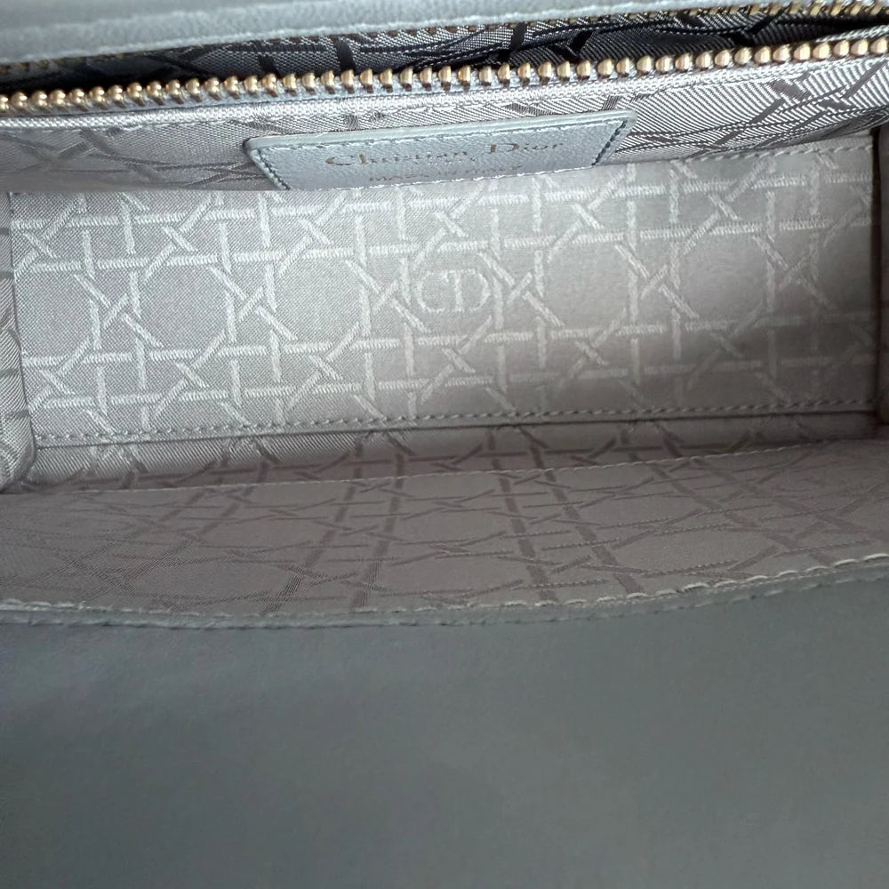 Lambskin Cannage Small My ABCDior Lady Dior Grey