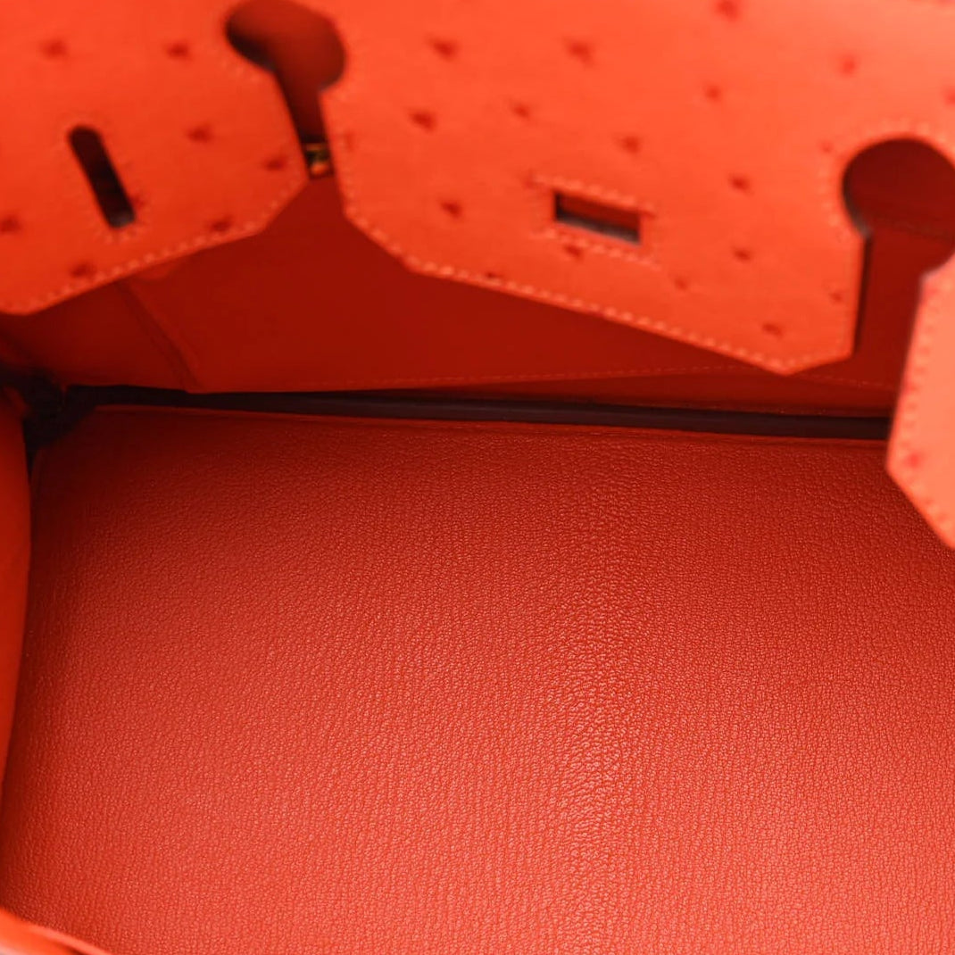 Ostrich Birkin 30 Orange