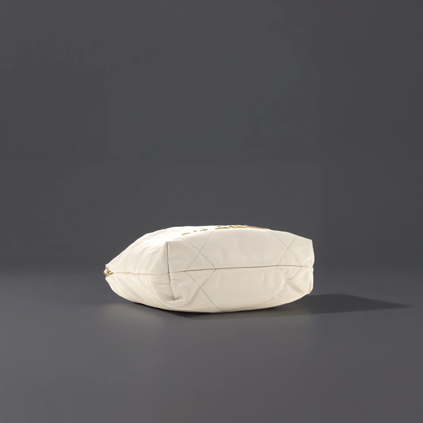 Shiny Calfskin Quilted Mini Chanel 22 White