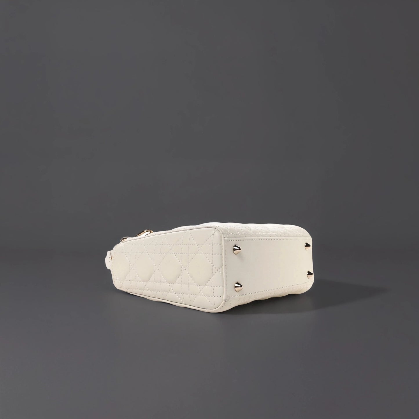 Lambskin Cannage Small My ABCDior Lady Dior White