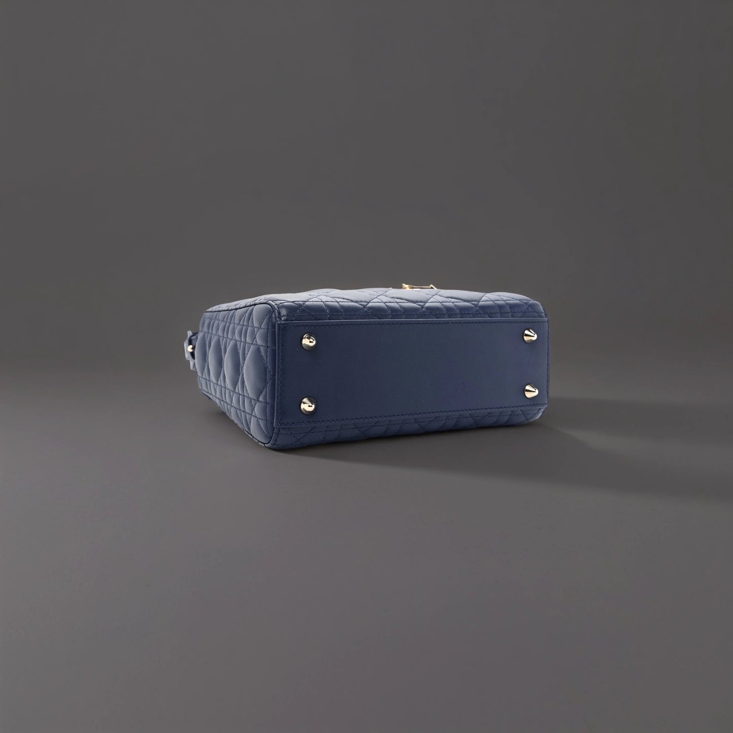 Lambskin Cannage Small My ABCDior Lady Dior Navy Blue