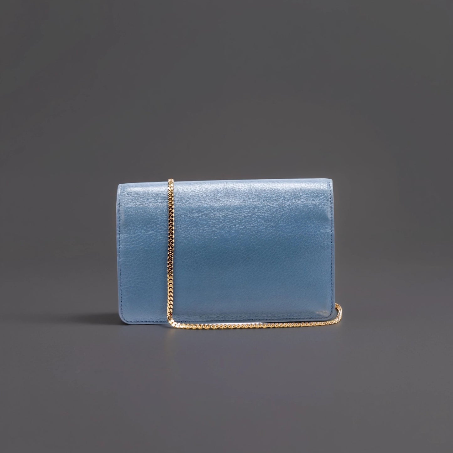 Vitello Flamingo Tube Wallet on Chain Light Blue