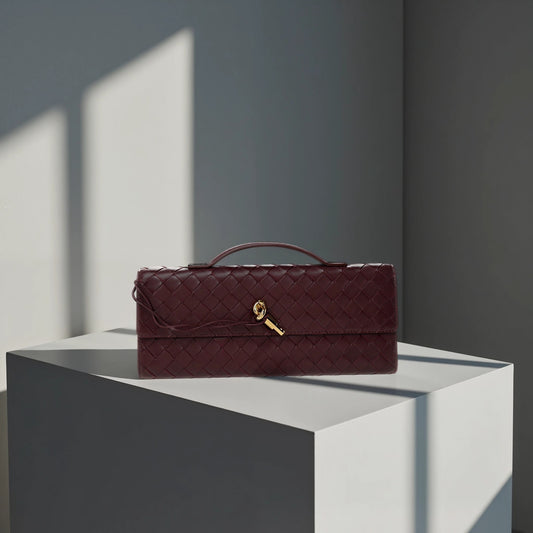 Nappa Intrecciato Long Andiamo Top Handle Clutch Barolo
