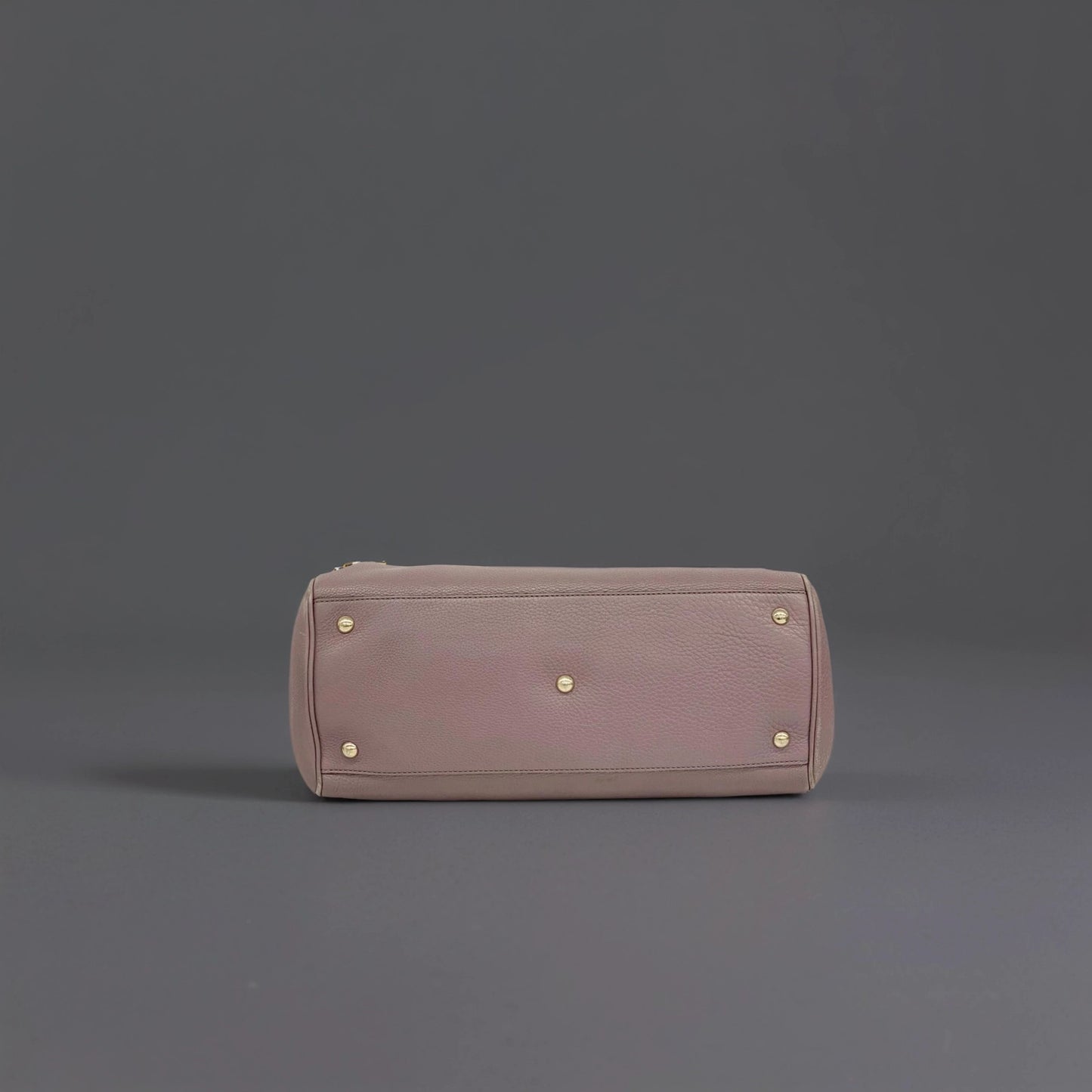 Pebbled Calfskin Medium Bamboo Shopper Tote Nude