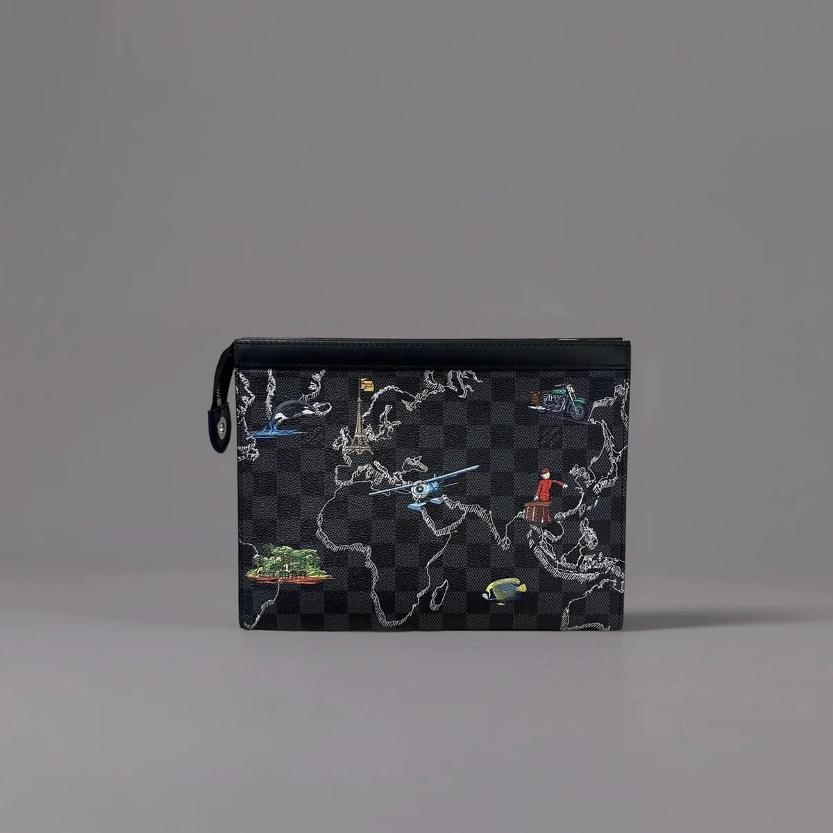 Pochette Voyage Limited Edition Renaissance Map Damier Graphite MM