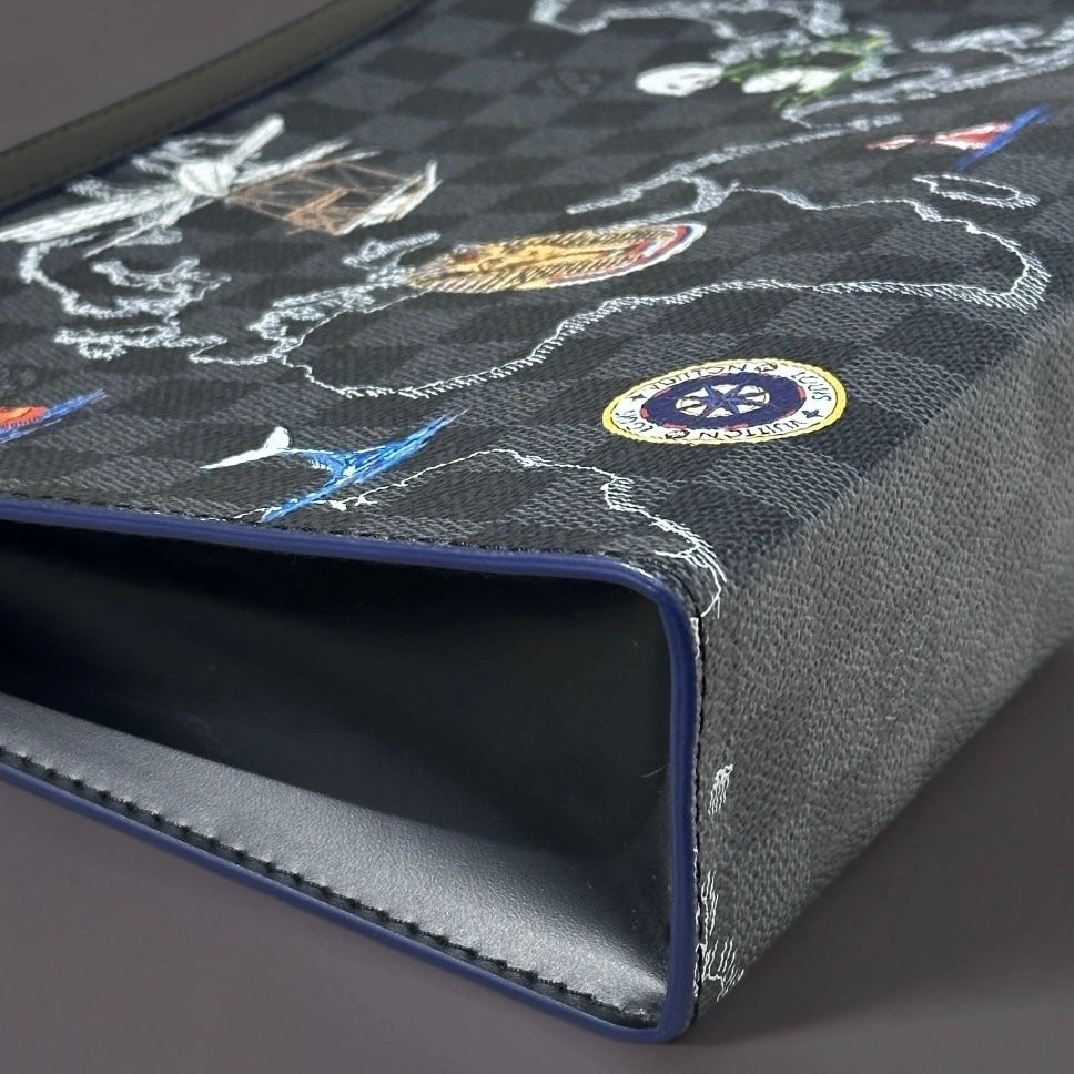 Pochette Voyage Limited Edition Renaissance Map Damier Graphite MM