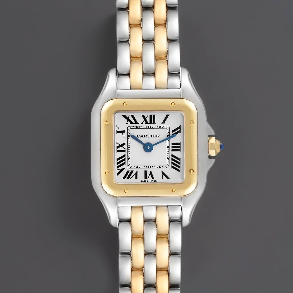 Cartier Panthere Steel Yellow Gold 2 Row Ladies Watch