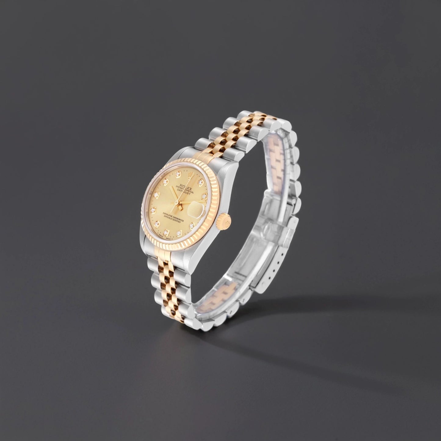 Rolex Datejust 31 Diamond Dial Steel Yellow Gold Ladies Watch