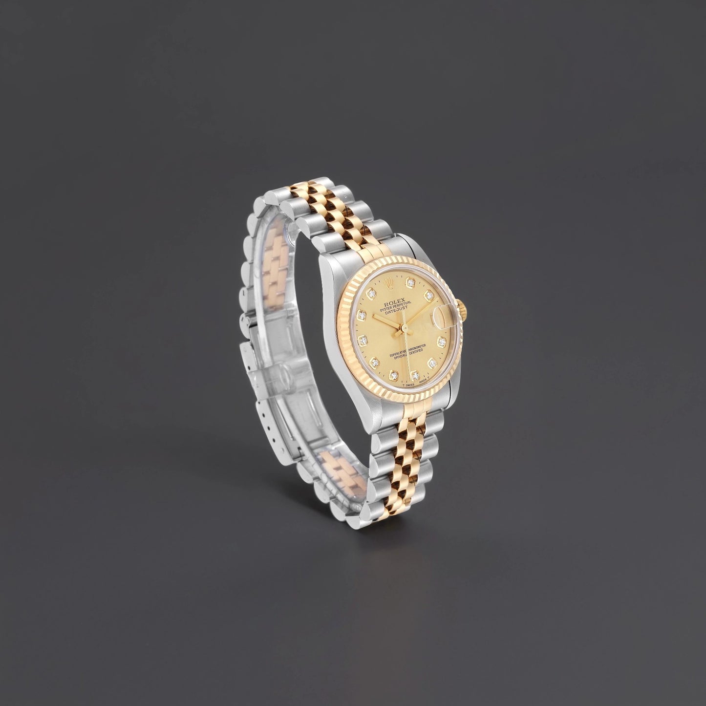 Rolex Datejust 31 Diamond Dial Steel Yellow Gold Ladies Watch