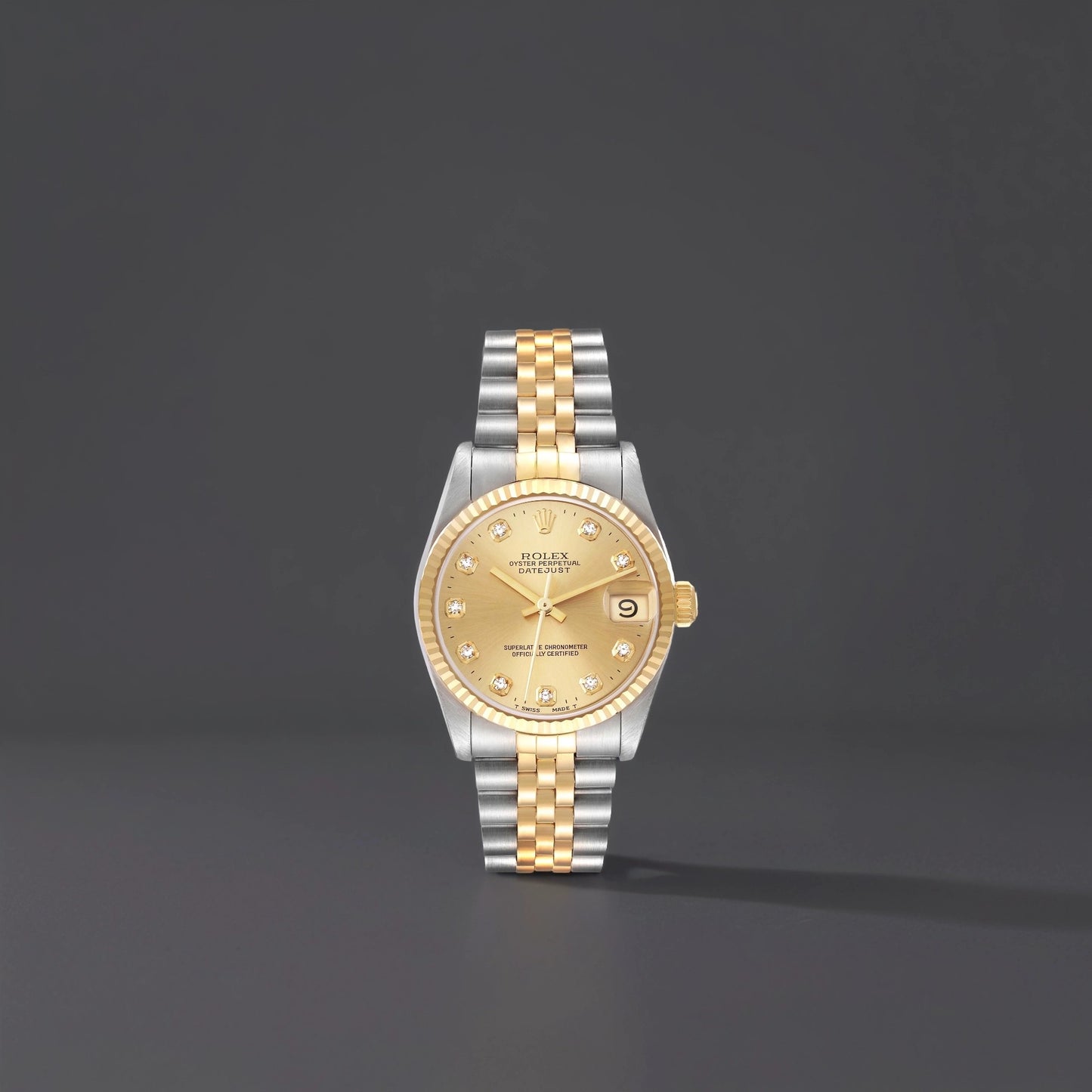Rolex Datejust 31 Diamond Dial Steel Yellow Gold Ladies Watch