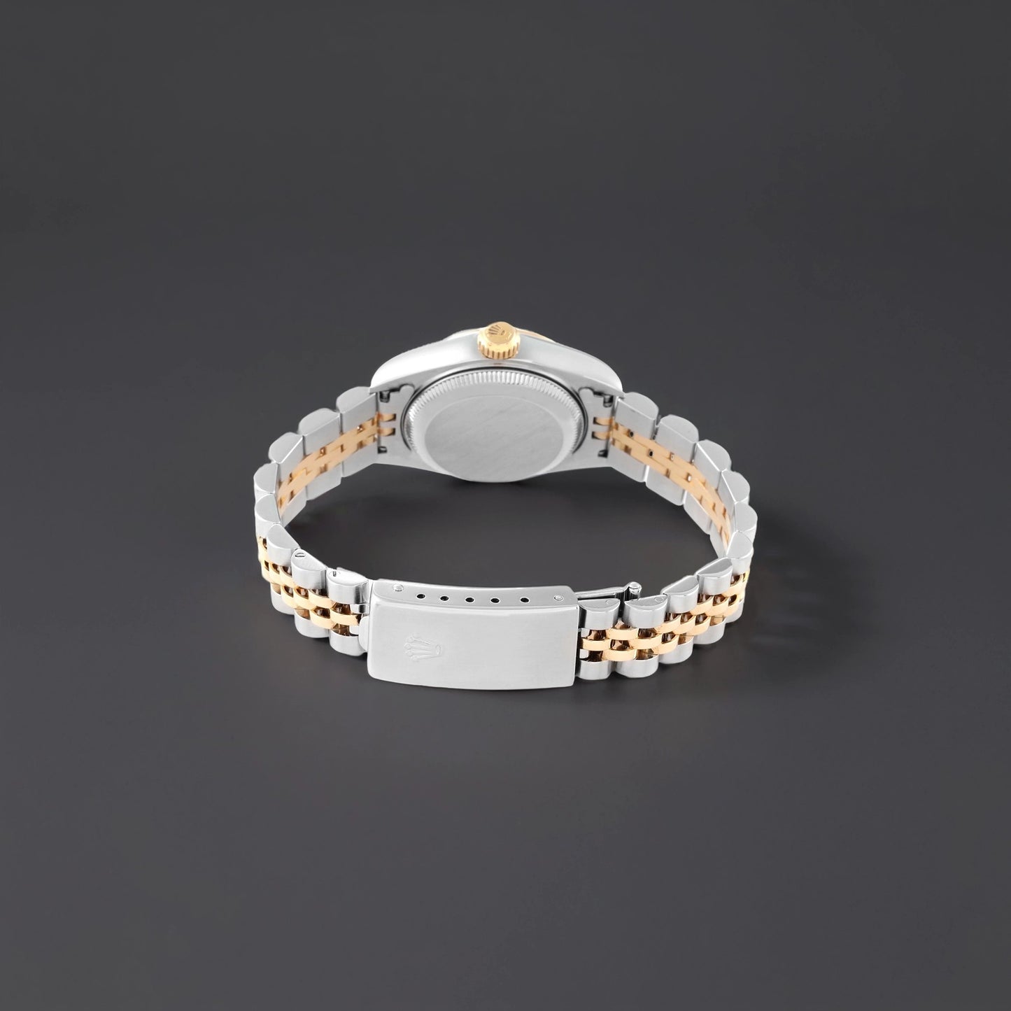 Rolex Datejust 26 Steel Yellow Gold Black Diamond Dial Ladies Watch