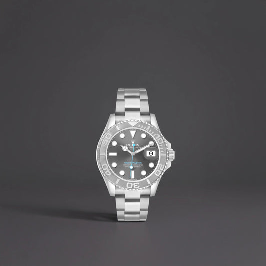 Rolex Yachtmaster Steel Platinum Rhodium Dial Mens Watch