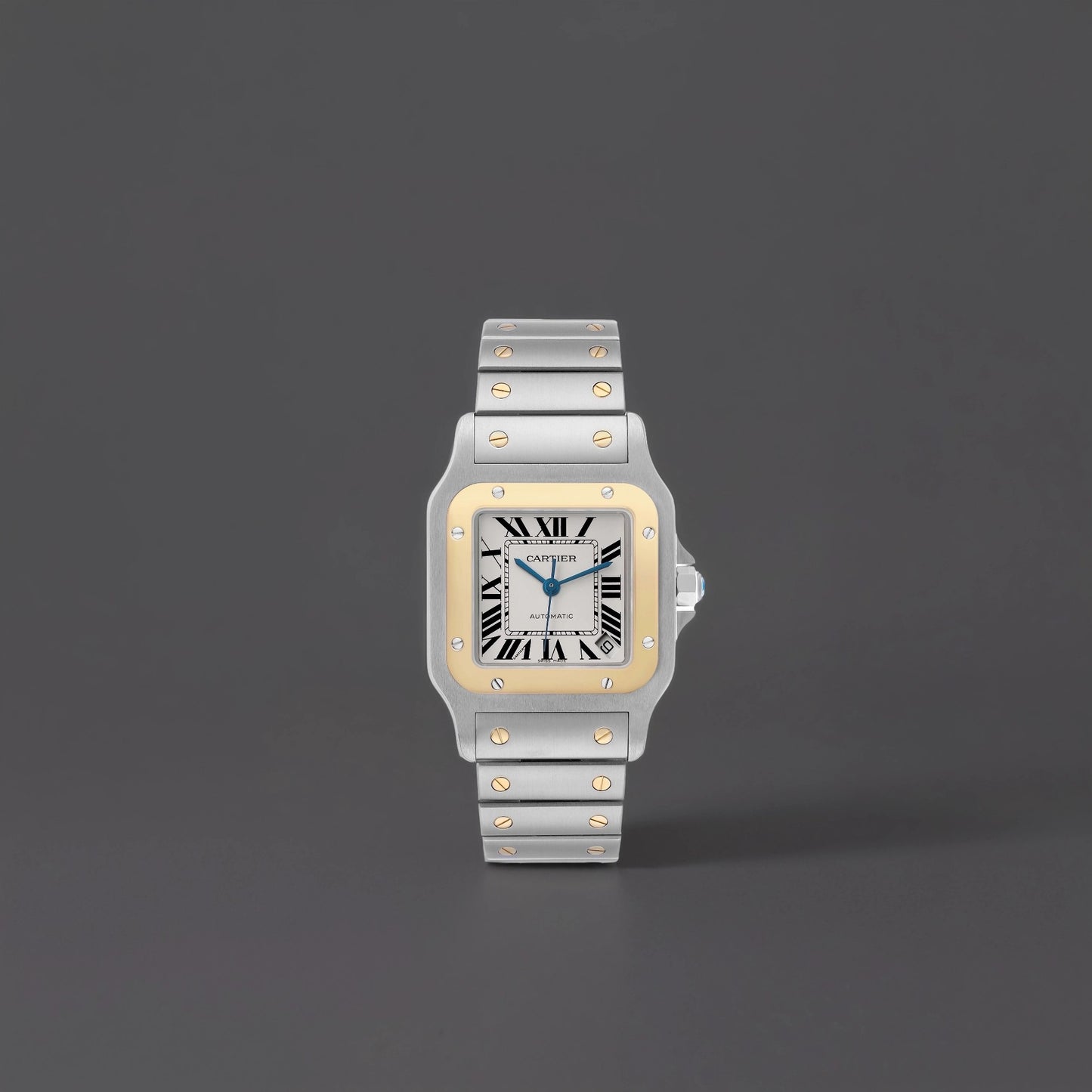 Cartier Santos Galbee XL Steel Yellow Gold Mens Watch