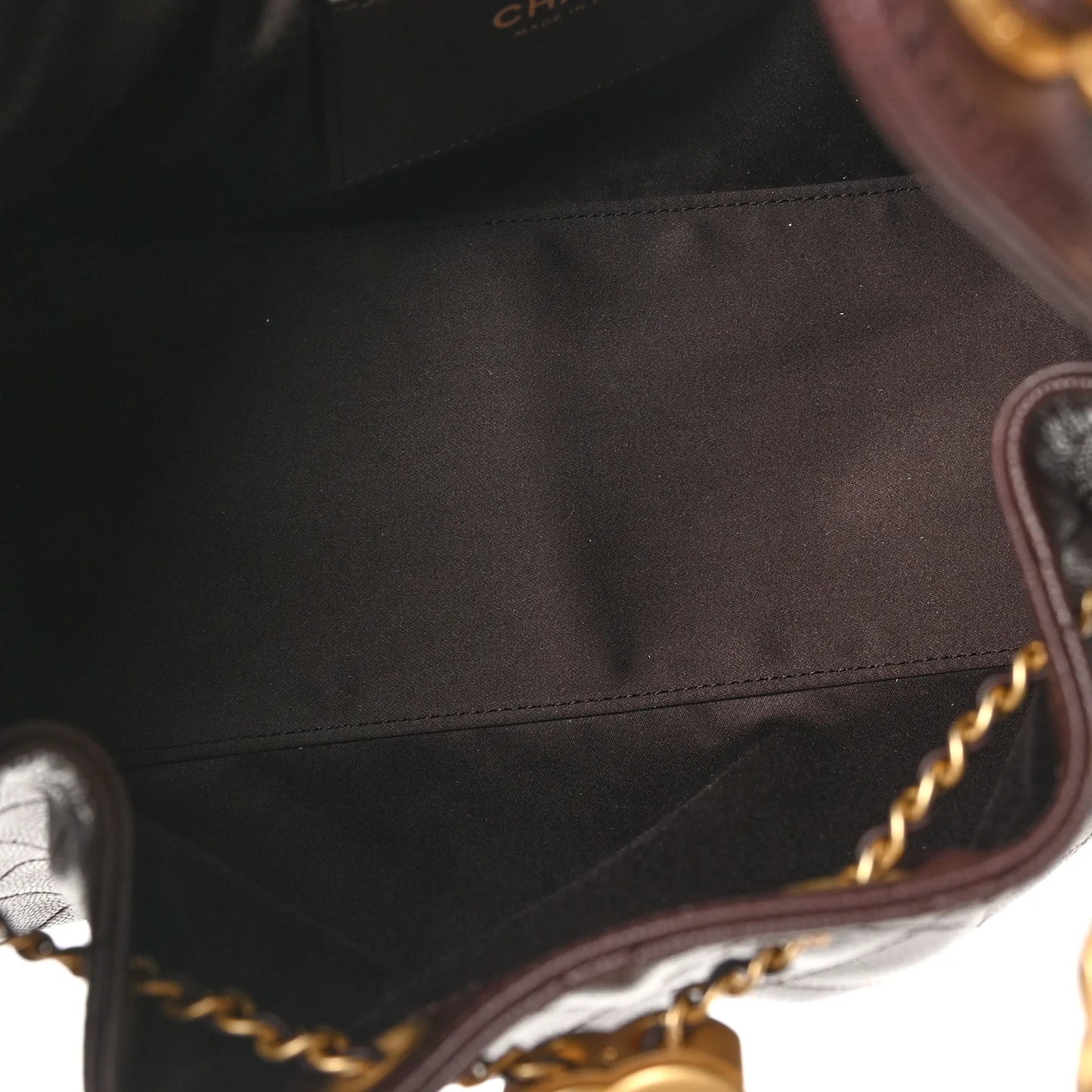 Caviar Quilted Medium Chanel 25 Handbag Brown