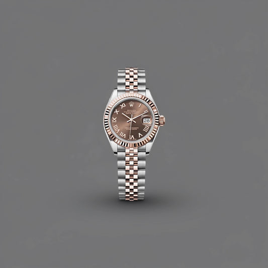 Rolex Datejust 28 Midsize Steel Rose Gold Brown Dial Ladies
