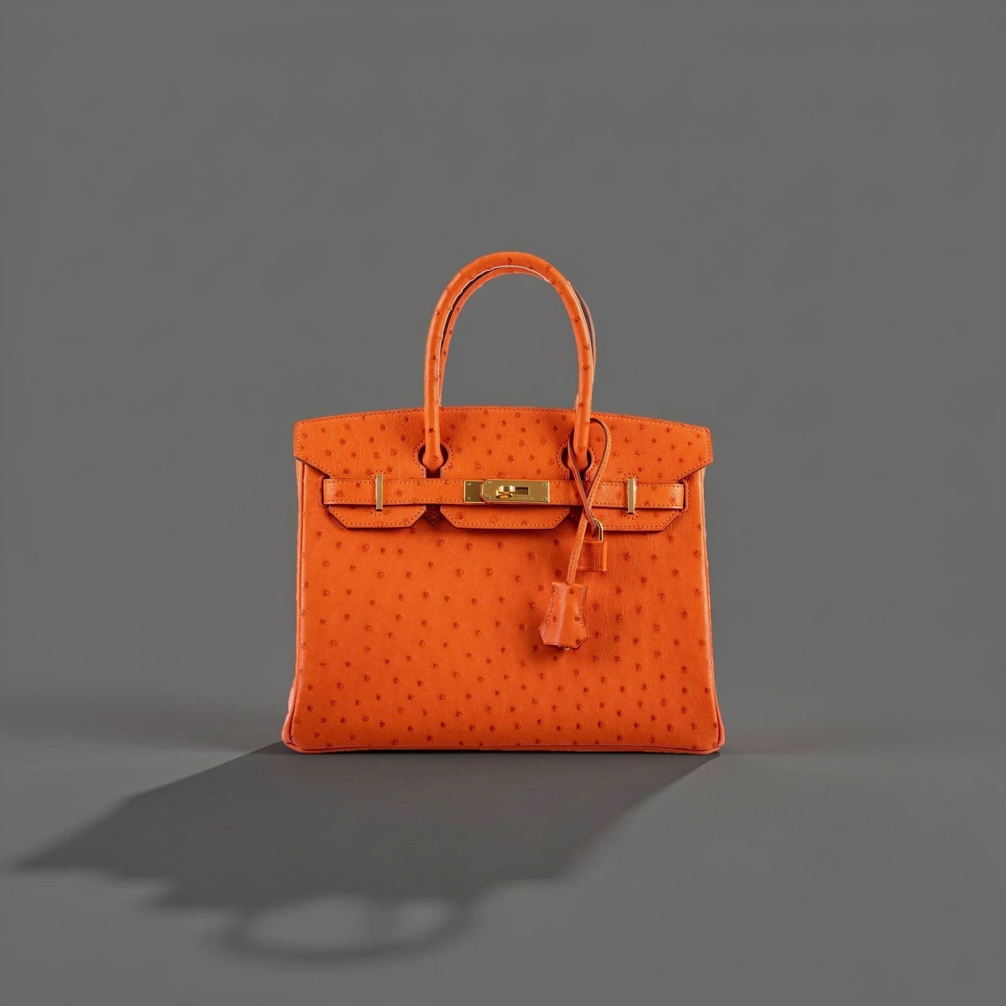 Ostrich Birkin 30 Orange