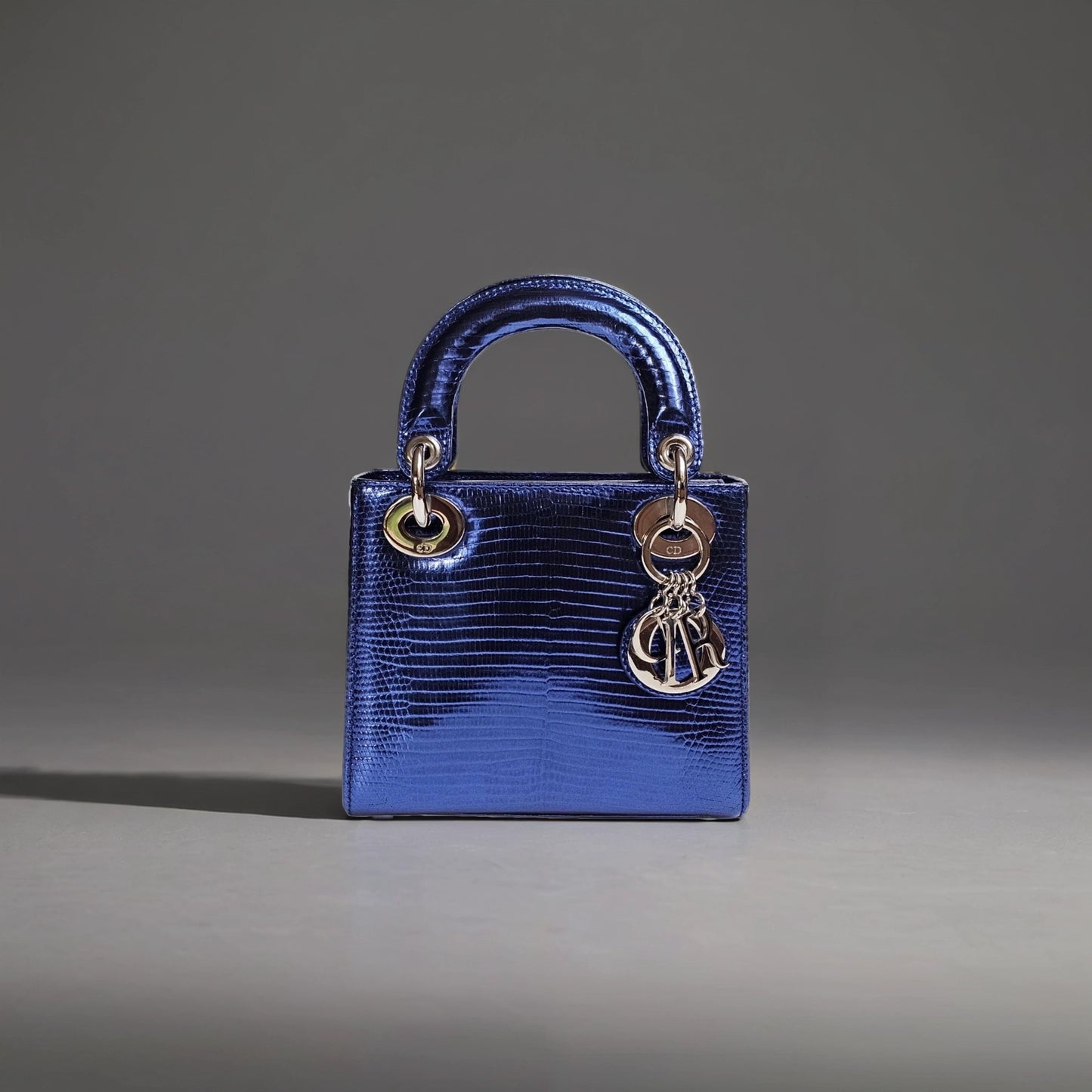 Metallic Mini Lizard Lady Dior Bag