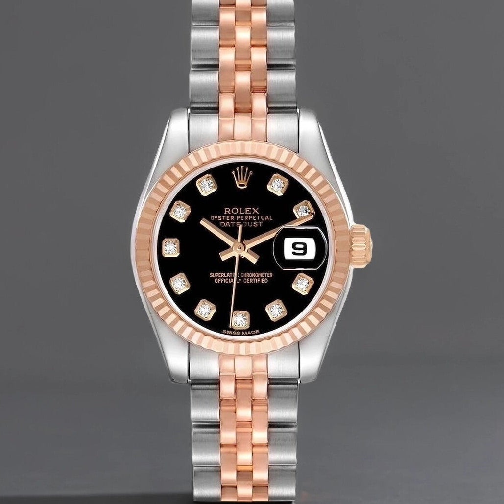 Rolex Datejust 31mm Midsize Diamond Steel Rose Gold