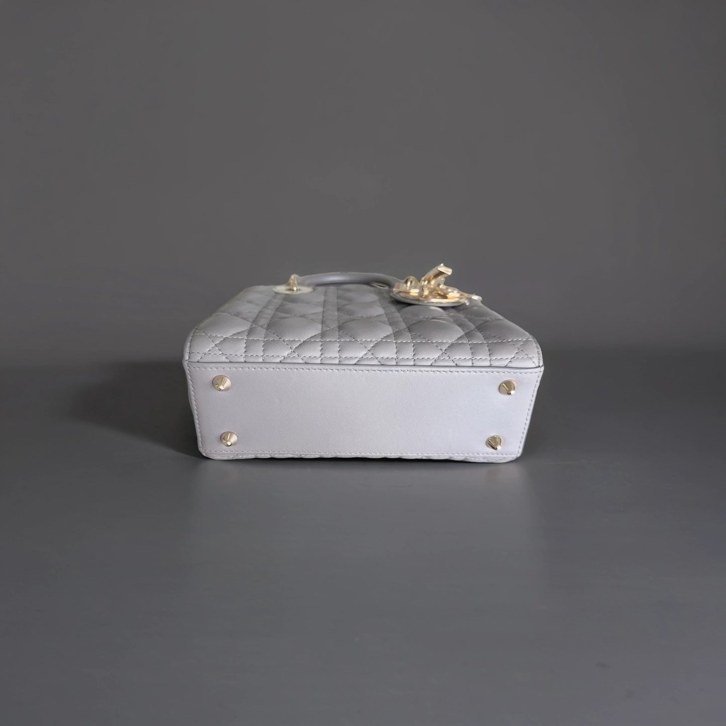 Lambskin Cannage Small My ABCDior Lady Dior Grey