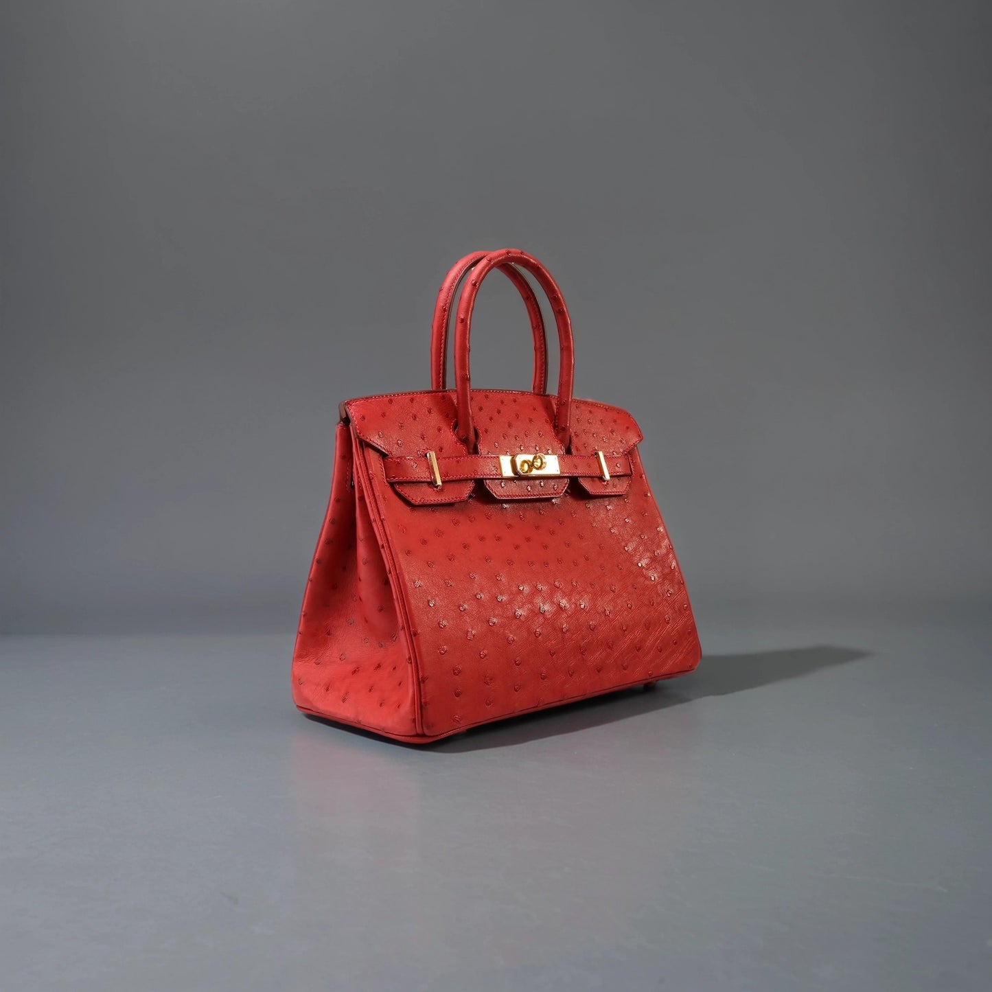 Ostrich Birkin 35 red