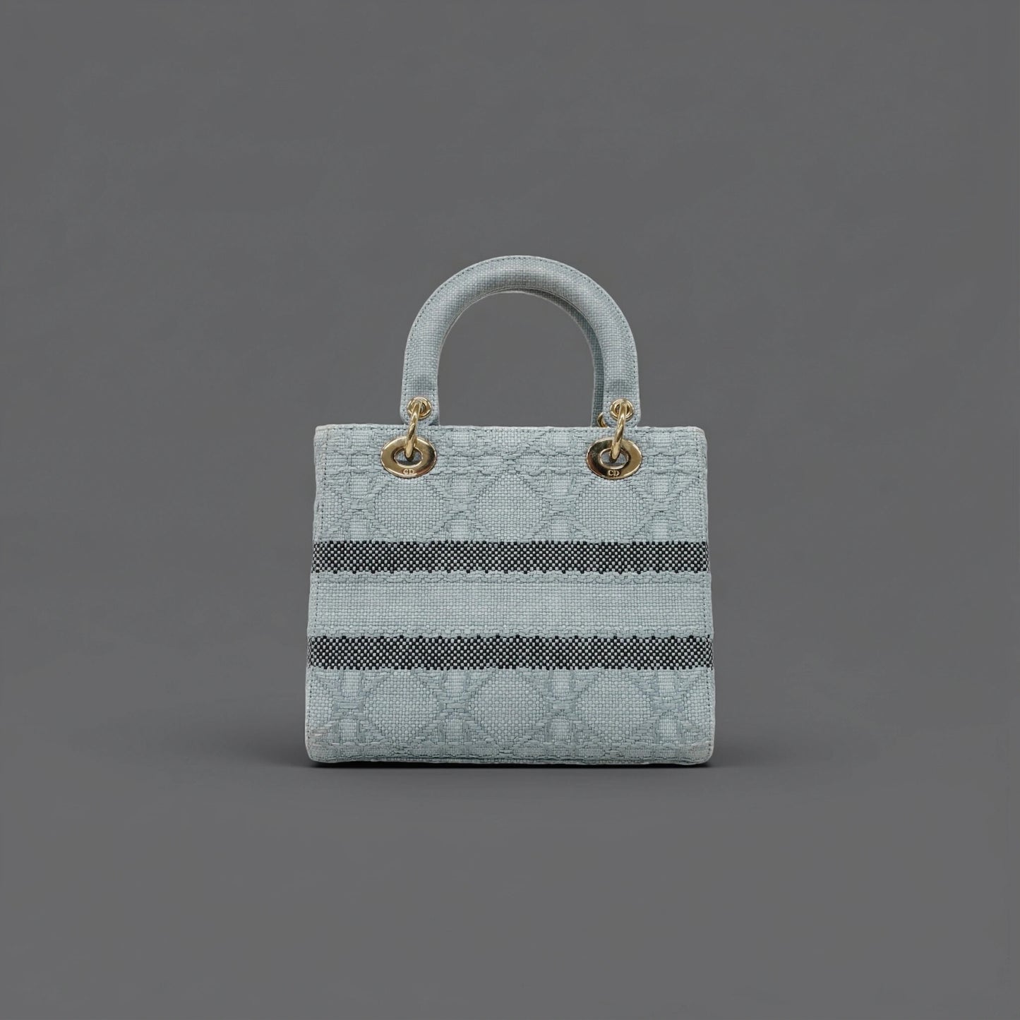 Lady Dior Light Raffia Blue Black Champagne Ladies