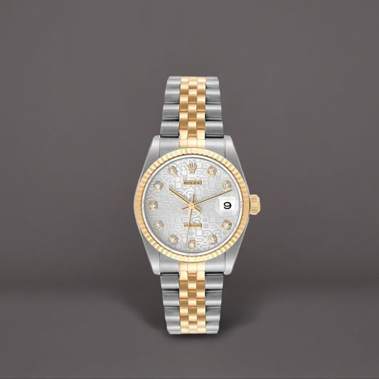 Rolex Datejust Midsize 31 Steel Yellow Gold Diamond Watch