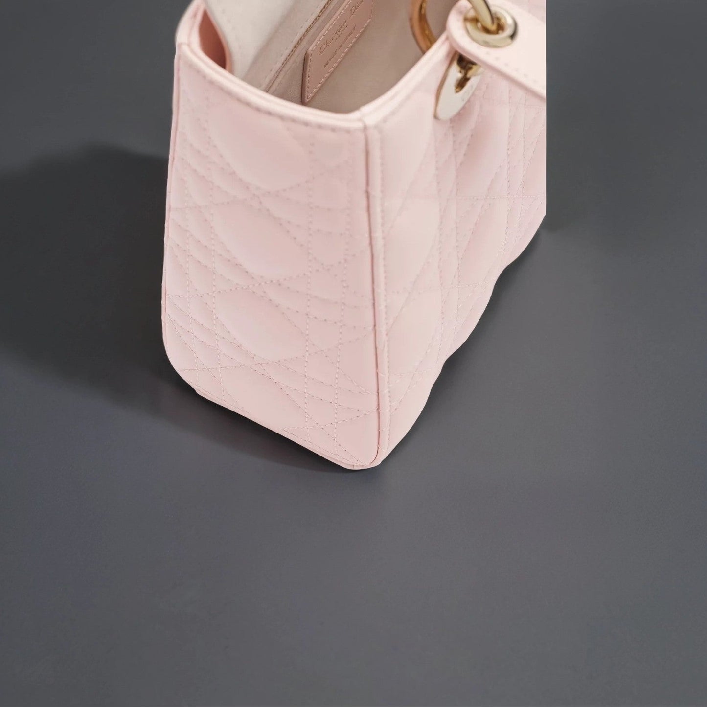 Lambskin Cannage Small My ABCDior Lady Dior Powder Pink