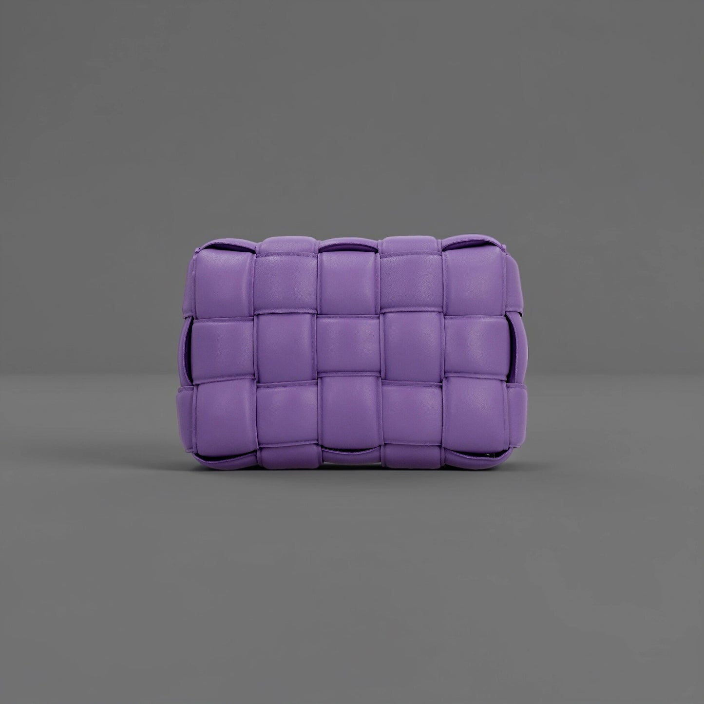 Nappa Maxi Intreccio Padded Cassette Crossbody Bag Purple
