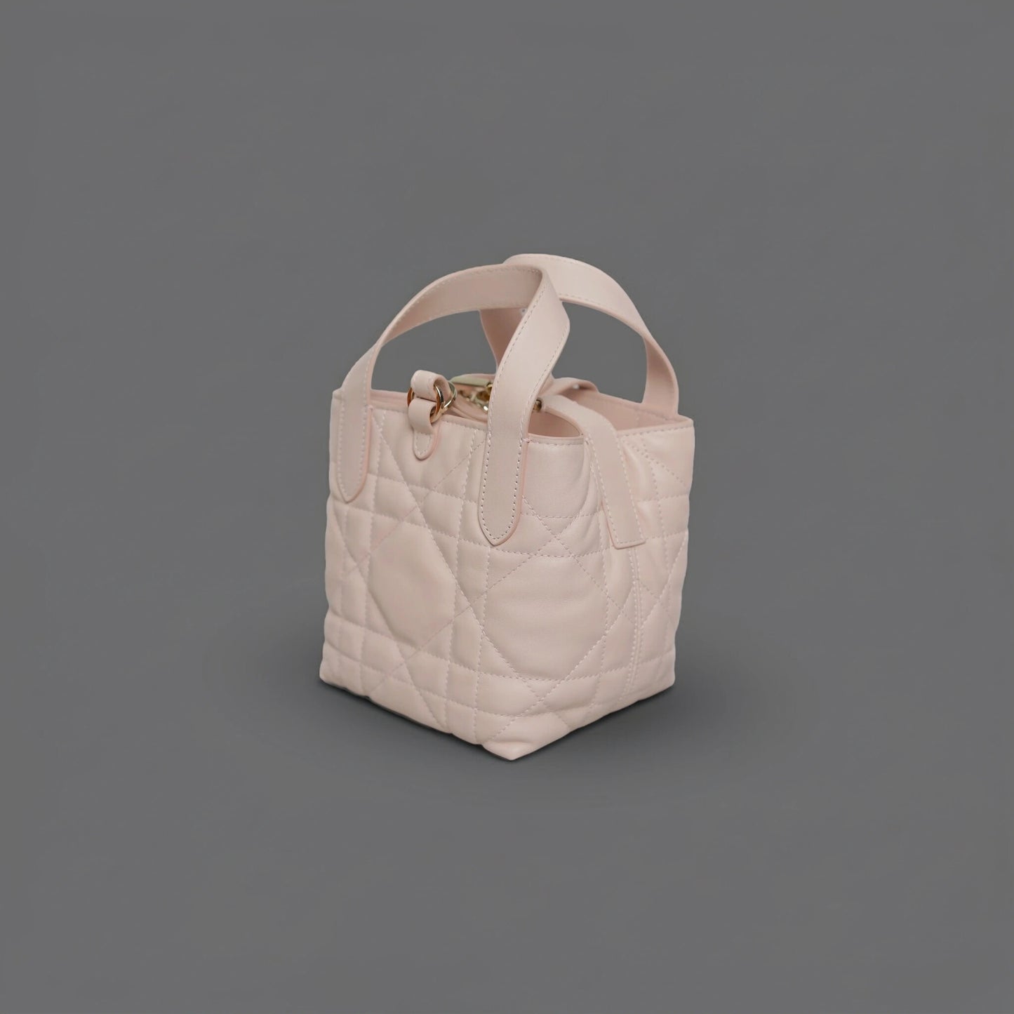 Calfskin Macrocannage Nano Toujours Vertical Tote Powder Pink