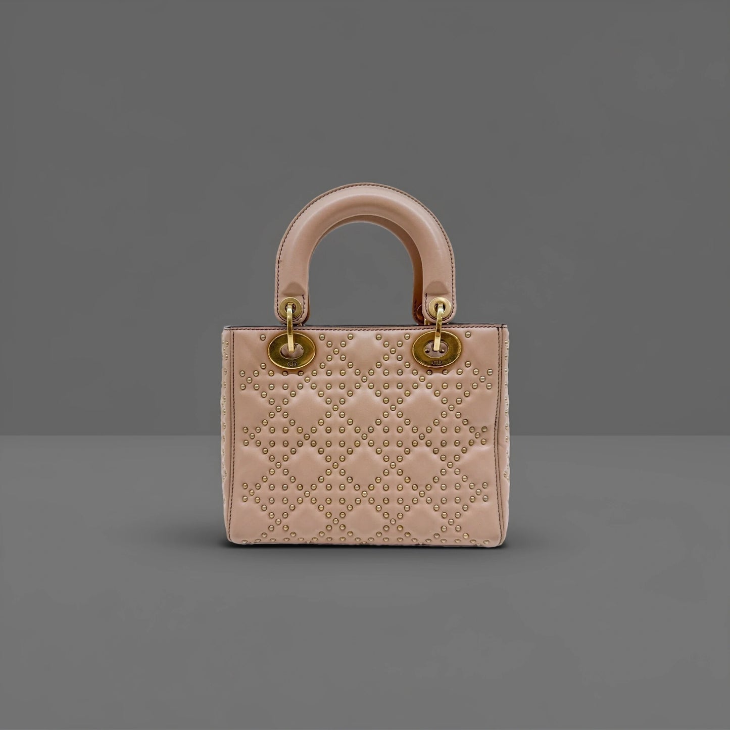 Supple Lady Dior Bag Cannage Studded Lambskin Small crossbody bag Soft Dusty Pink