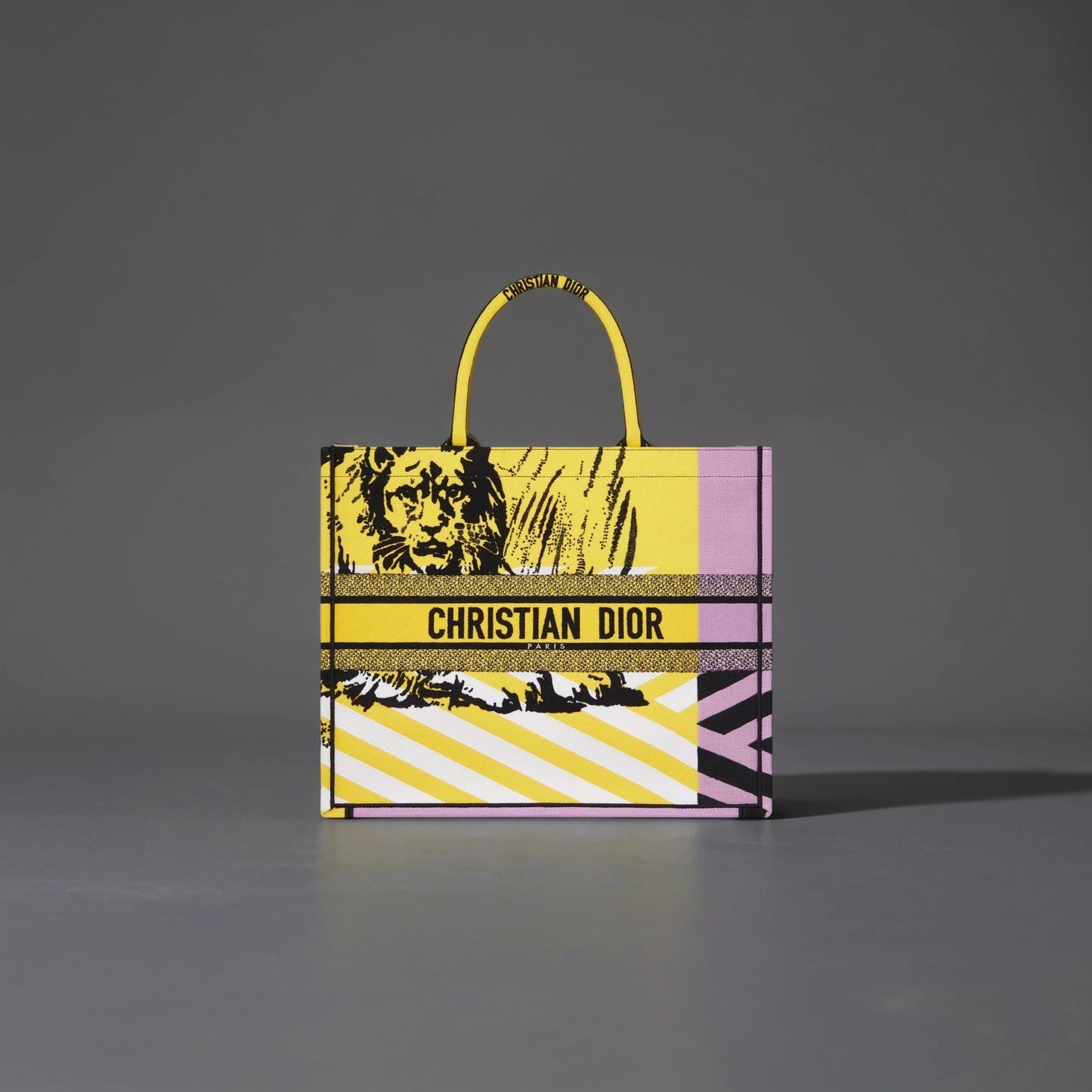 Canvas Embroidered Large Jungle Pop Book Tote yellow Multicolor