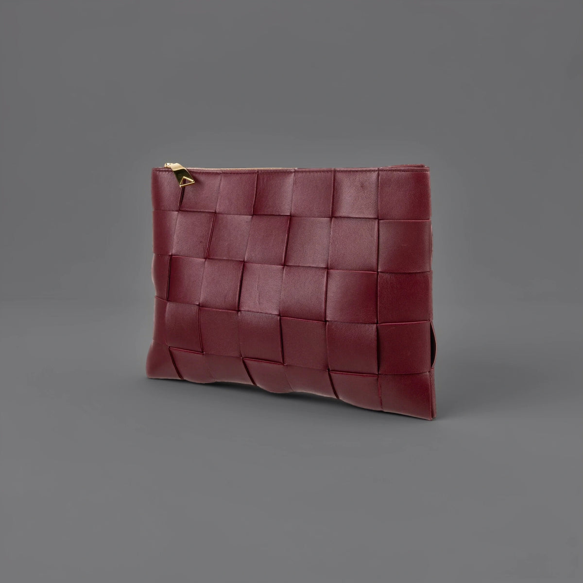 Nappa Intrecciato Cassette Clutch Burguandy