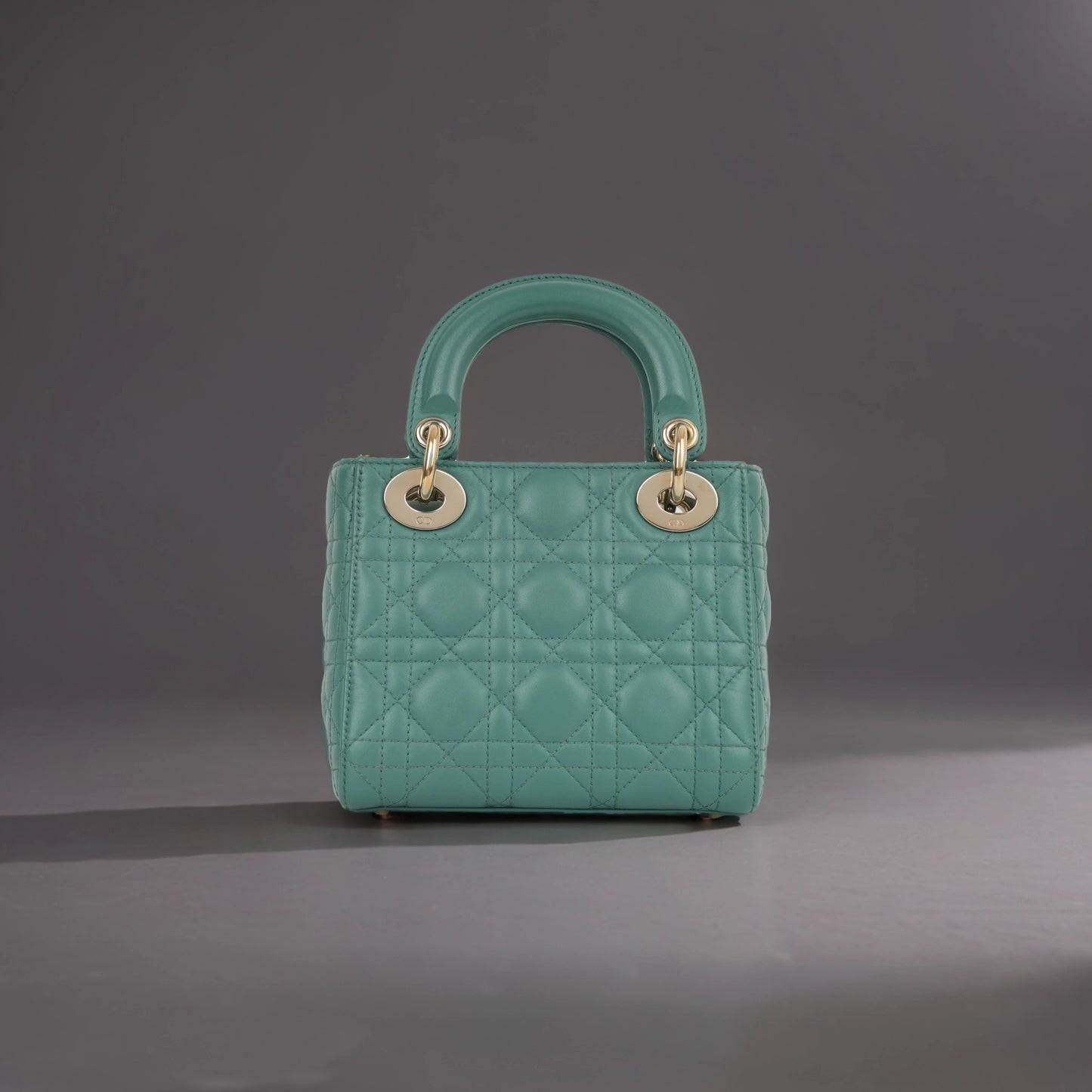 Lambskin Cannage Mini Lady Dior Green