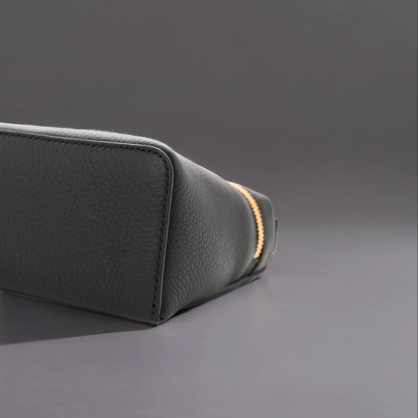Loro Piana Grained Calfskin L19 Extra Pocket Pouch Black