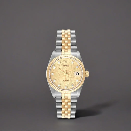 Rolex Datejust Midsize 31mm Steel Yellow Gold Diamond  Watch