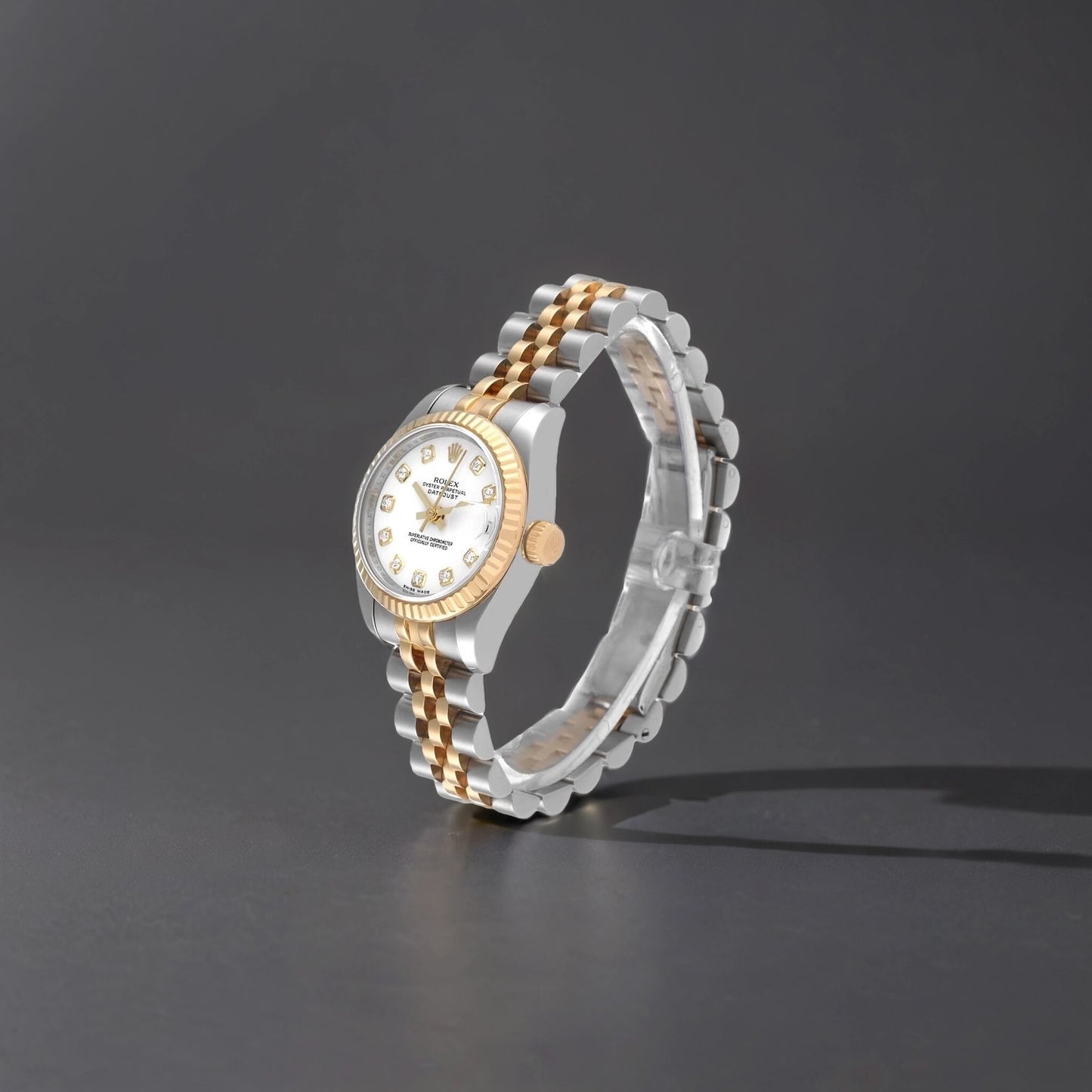 Rolex Datejust Steel Yellow Gold White Diamond