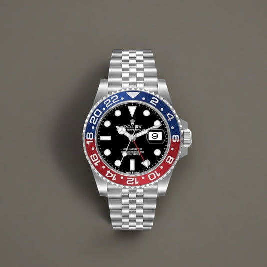 Rolex GMT Master II Blue Red Pepsi Bezel Steel 40mm
