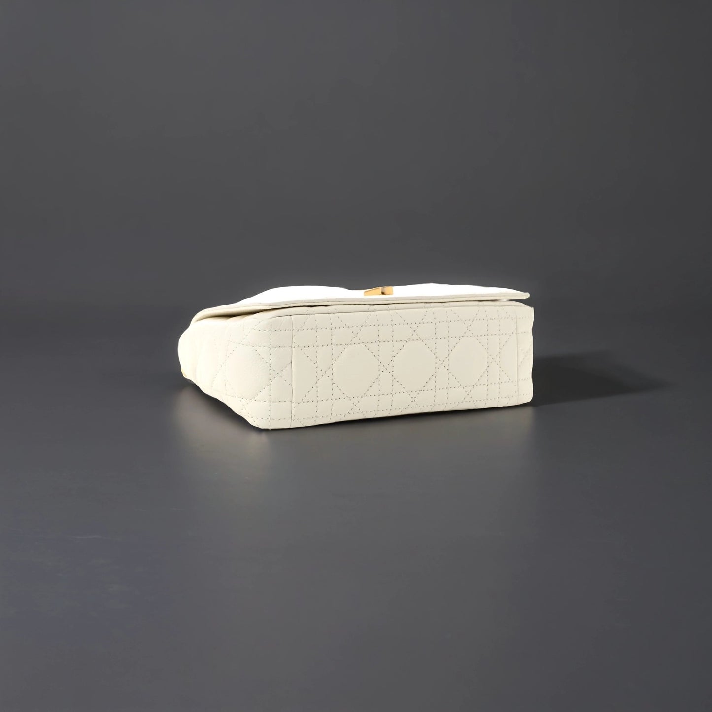 Lambskin Cannage Small Caro Bag Ivory