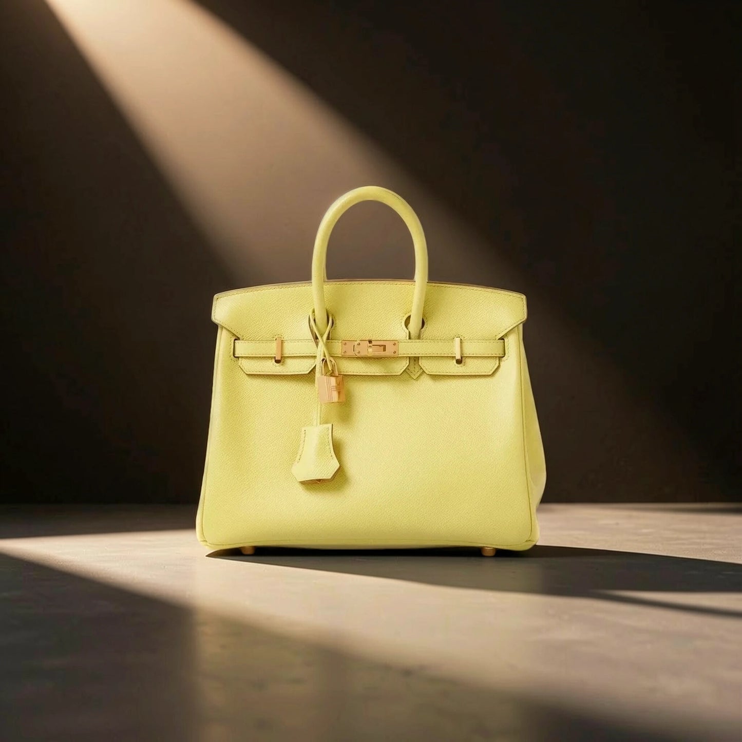 Birkin 25 yellow lime da bain