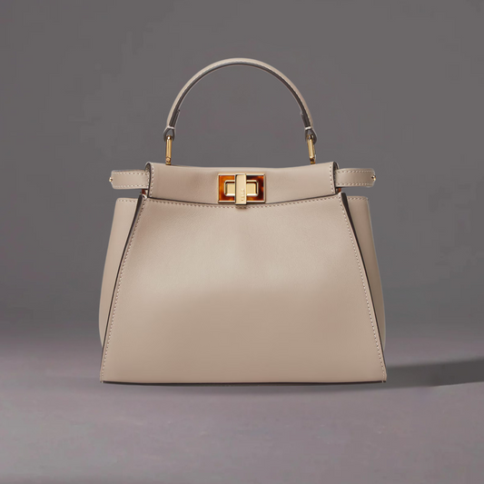Peekaboo Mini Bag Beige Leather